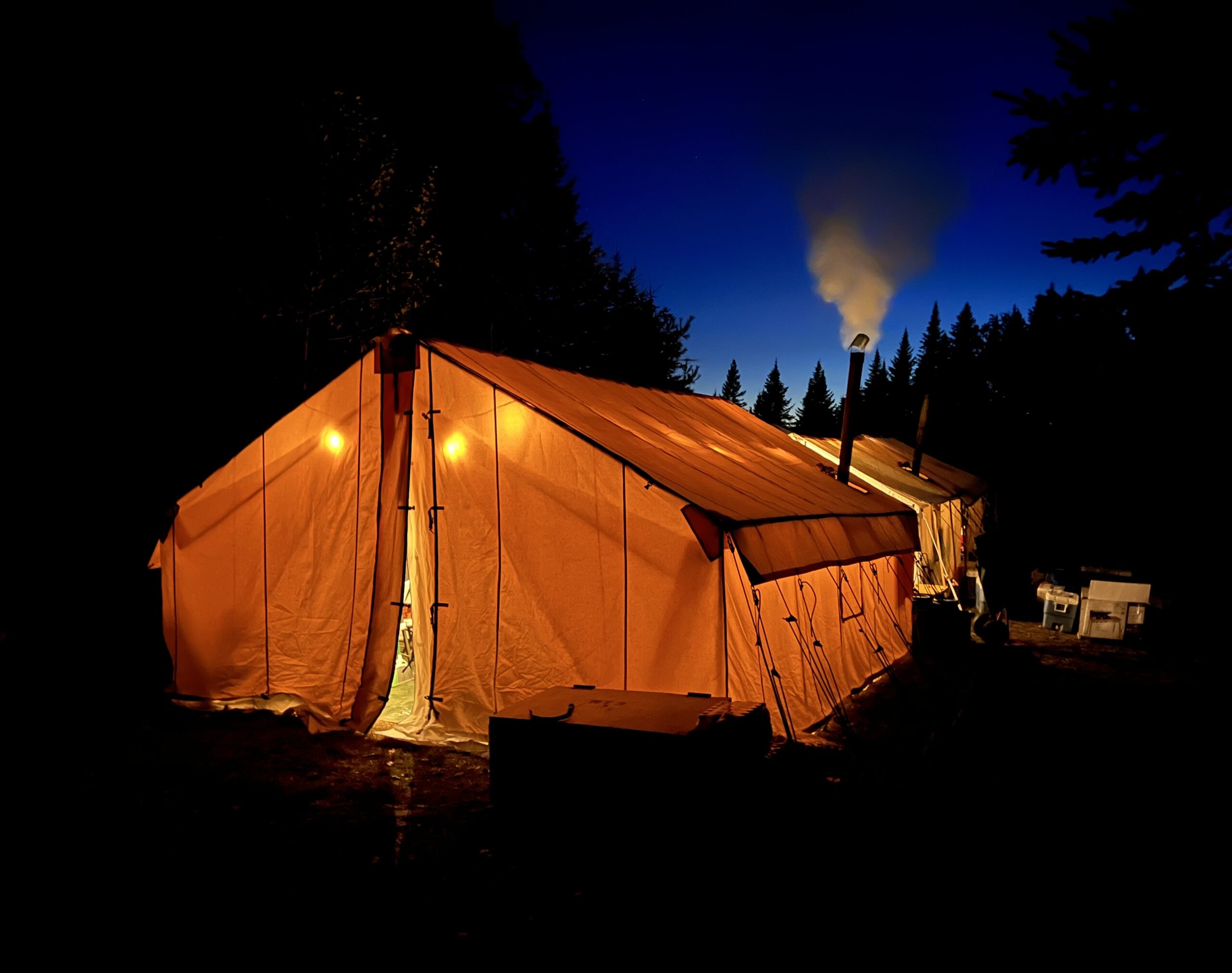 Remote wall tent camp in Maine WMD 1