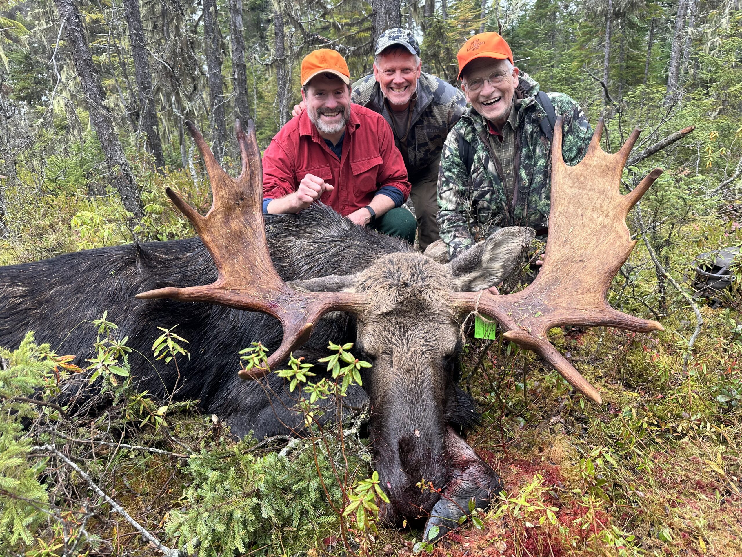 Hunters with guide after successful harvest